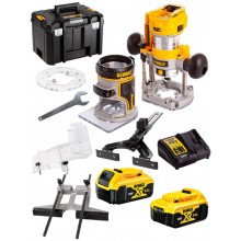 DeWALT DCW604P2 Aku kombinované frézka XR (8mm/18V/2x5,0Ah) kufr Tstak