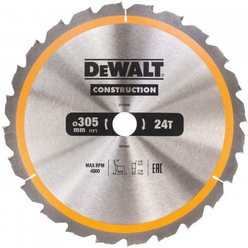 DeWALT DT1958 Pilový kotouč 305 x 30 mm, 24 zubů, ATB - 5° DeWALT DT1958 Pilový kotouč 305 x 30 mm, 24 zubů, ATB - 5°