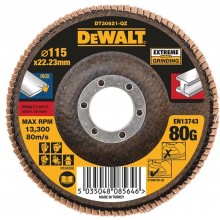 DeWALT DT30621 Brusný lamelový kotouč Extreme na kov 115 mm, plochý, 80G