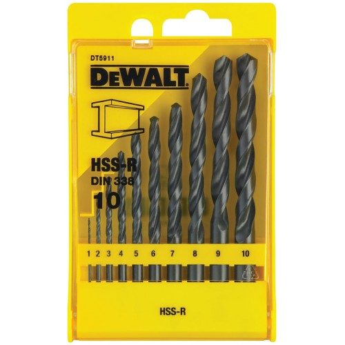 DeWALT DT5911 Sada vrtáků do kovu HSS 10ks DeWALT DT5911 Sada vrtáků do kovu HSS 10ks