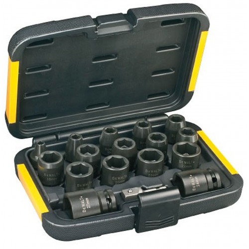 DeWALT DT7506 sada pro rázové utahováky 1/2", 17-dílná sada hlvic DeWALT DT7506 sada pro rázové utahováky 1/2", 17-dílná sada hlvic