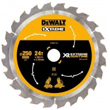 DeWALT DT99571 EXTREME Pilový kotouč 250 x 30 mm, 24 zubů FZ 7 °