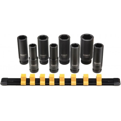 DeWALT 8 dílná sada 1/2" hlubokých hlavic DWMT86090 DeWALT 8 dílná sada 1/2" hlubokých hlavic DWMT86090