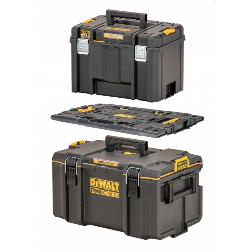 DeWALT DWST08017-9 set úložných boxů Tounghsystem - Tstak adaptér bundle