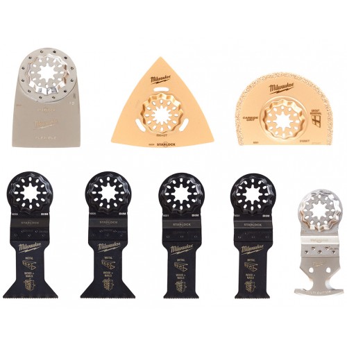 Milwaukee Multitool Starlock Sada pro multifunkční nářadí 8 ks 48906088 Milwaukee Multitool Starlock Sada pro multifunkční nářadí 8 ks 48906088