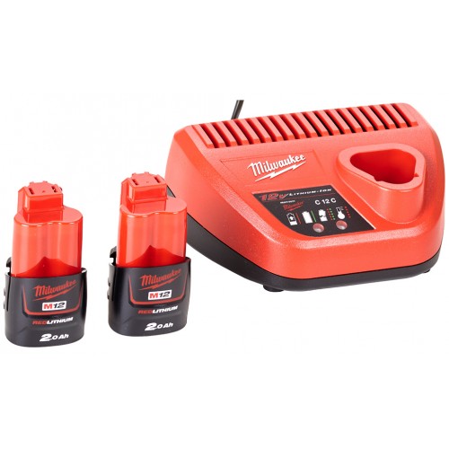 Milwaukee M12NRG-202 Startovací sada (12V/2x2,0Ah) 4933459209 Milwaukee M12NRG-202 Startovací sada (12V/2x2,0Ah) 4933459209