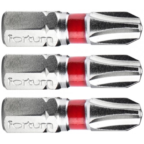 FORTUM-KITO hrot křížový phillips, sada 3ks, PH 3x25mm, S2 4741203
