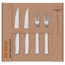 Fiskars All Steel Sada steakových příborů 24ks 1071625