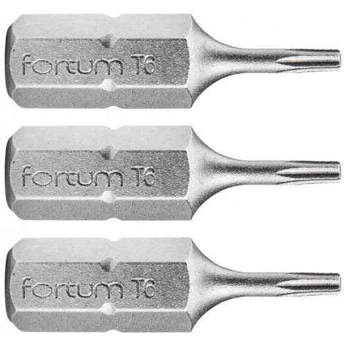 FORTUM-KITO hrot TORX, sada 3ks, T 6x25mm, S2 4741406 FORTUM-KITO hrot TORX, sada 3ks, T 6x25mm, S2 4741406