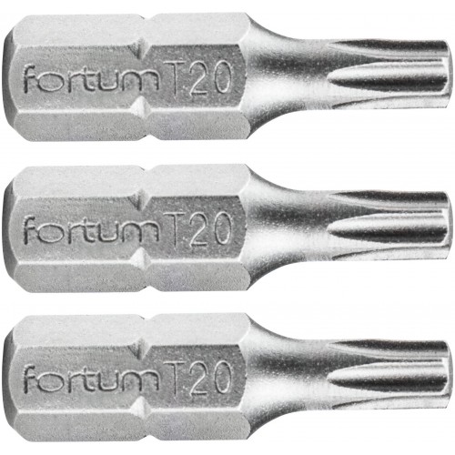 FORTUM-KITO hrot TORX, sada 3ks, T 20x25mm, S2 4741420