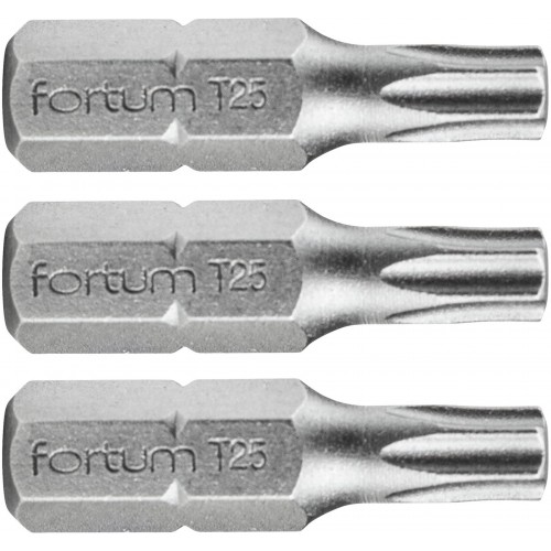 FORTUM-KITO hrot TORX, sada 3ks, T 25x25mm, S2 4741425