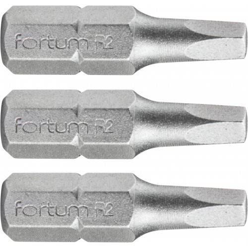 FORTUM hrot čtverec sada 3ks, SQ 2x25mm, S2 4741602