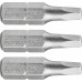 FORTUM hrot čtverec sada 3ks, SQ 2x25mm, S2 4741602