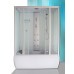 Roltechnik GENT WHITE Celoskleněný masážní box, stříbro/transparent