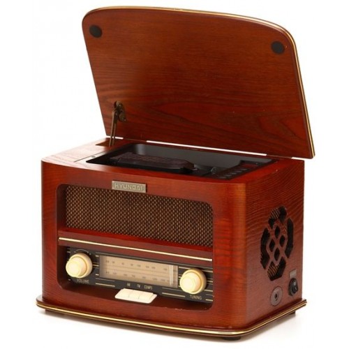HYUNDAI RC 606 Retro radiopřijímač s CD, třešeň HYUNDAI RC 606 Retro radiopřijímač s CD, třešeň
