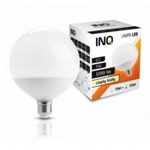 INQ LED žárovka, GLOBE E27 15W A120, teplá bílá IN711981
