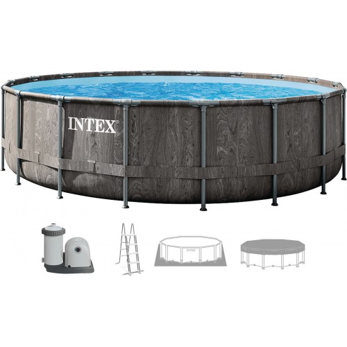 INTEX GREYWOOD PRISM FRAME Kulatý bazén 549 x 122 cm s kartušovou filtrací 220-240V 26744NP INTEX GREYWOOD PRISM FRAME Kulatý bazén 549 x 122 cm s kartušovou filtrací 220-240V 26744NP