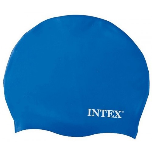 INTEX Silikonová plavecká čepice, modrá, věk 8+ 55991 INTEX Silikonová plavecká čepice, modrá, věk 8+ 55991