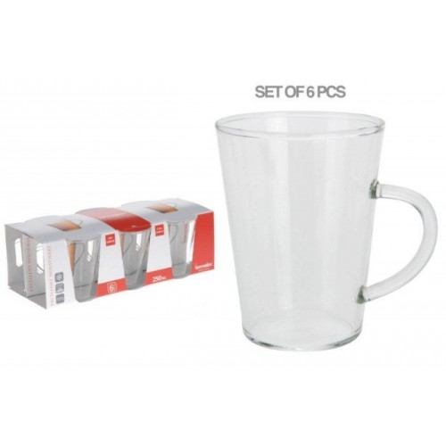KAISERHOFF Hrnek z varného skla 250ml 6ks KO-893214 KAISERHOFF Hrnek z varného skla 250ml 6ks KO-893214