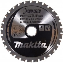 MAKITA B-33526 Pilový kotouč na kov 136x20mm 30T =old B-10615