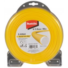 MAKITA E-02842 Struna nylonová Pro 3,0mm, 56m, žlutá, kulatá
