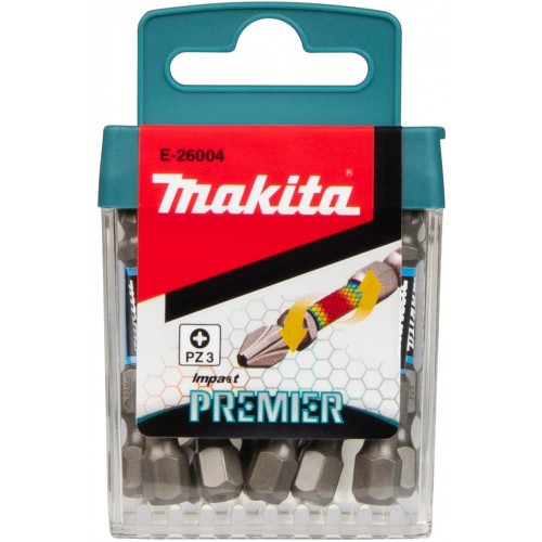 MAKITA E-26004 Torzní bit řady Impact Premier (E-form) PZ3-50mm, 10 ks MAKITA E-26004 Torzní bit řady Impact Premier (E-form) PZ3-50mm, 10 ks