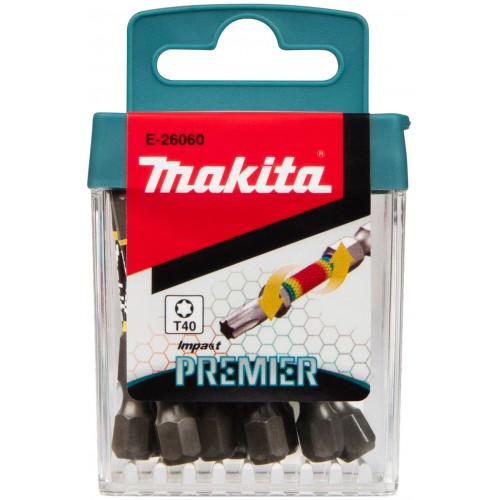 MAKITA E-26060 Torzní bit řady Impact Premier (E-form) T40-50mm, 10 ks