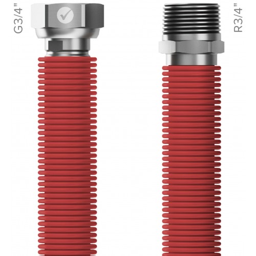 MERABELL Aqua Flexi Hadice R3/4"-G3/4" 30-60cm - 1ks červená M0042