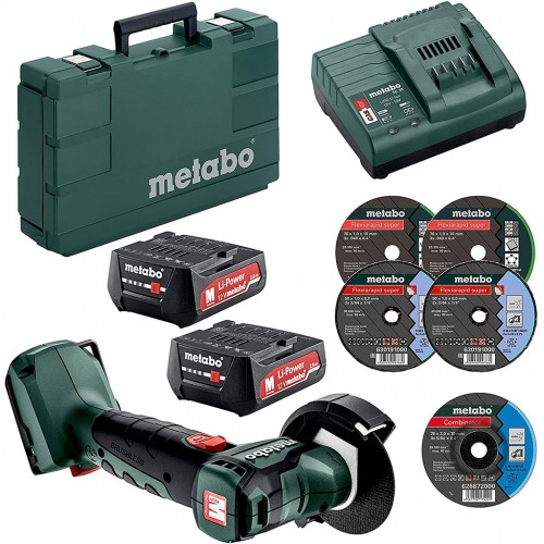 Metabo POWERMAXX CC 12 BL Akumulátorová úhlová bruska (12V/2x2,0Ah) 600348500 Metabo POWERMAXX CC 12 BL Akumulátorová úhlová bruska (12V/2x2,0Ah) 600348500