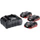 Metabo Základní sada 3 x LiHD 18V/4,0 Ah 685132000