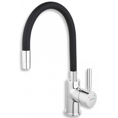 NOVASERVIS Dřezová baterie s elastickým ramenem, černá/chrom 70710,0C NOVASERVIS Dřezová baterie s elastickým ramenem, černá/chrom 70710,0C