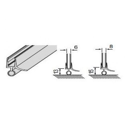Villeroy & Boch Subway Břitové těsnění, pro 8 mm sklo Villeroy & Boch Subway Břitové těsnění, pro 8 mm sklo