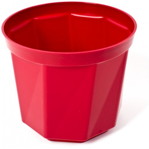 PLASTKON Dekorativní květináč Rosa 22 cm červená PLASTKON Dekorativní květináč Rosa 22 cm červená