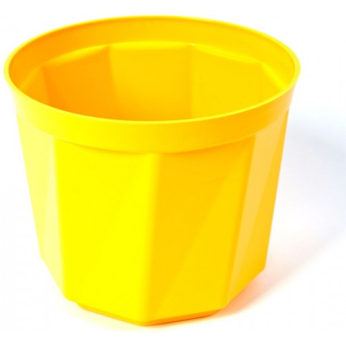 PLASTKON Dekorativní květináč Rosa 22 cm žlutá PLASTKON Dekorativní květináč Rosa 22 cm žlutá