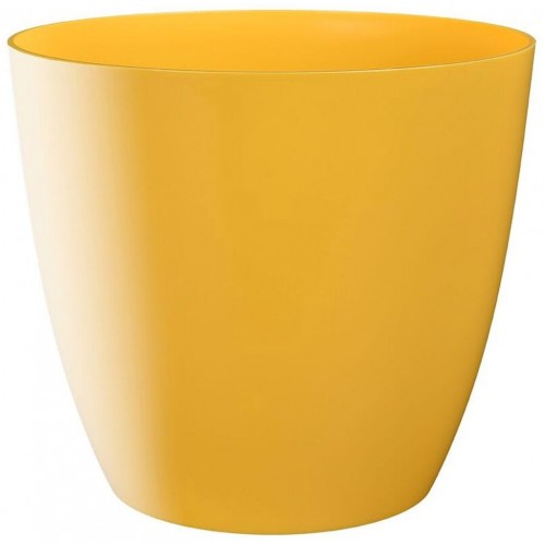 PLASTKON Dekorativní květináč Ella 21 cm lesklá žlutá PLASTKON Dekorativní květináč Ella 21 cm lesklá žlutá