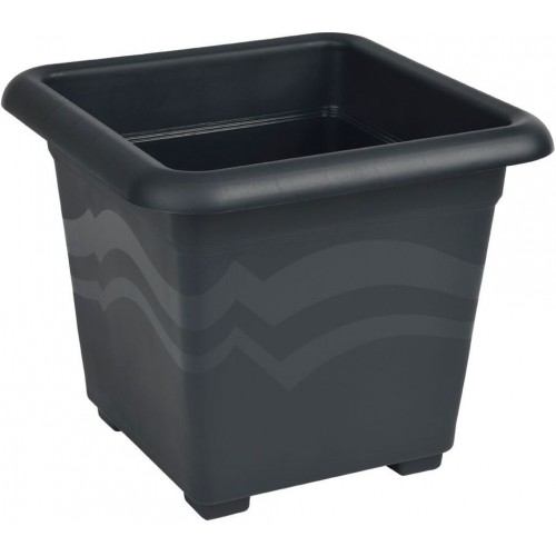 PLASTKON Hranatý květináč Quattro 20x20 cm antracit PLASTKON Hranatý květináč Quattro 20x20 cm antracit