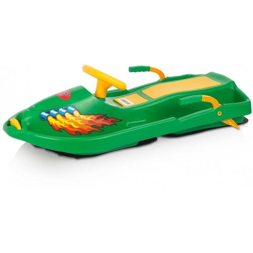 PLASTKON Řiditelný bob Snow Boat zelená PLASTKON Řiditelný bob Snow Boat zelená