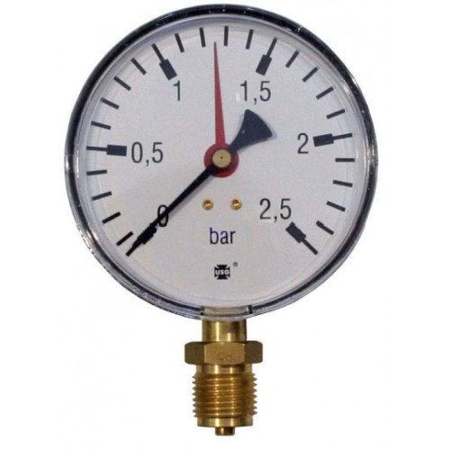 Manometr 0-2,5 bar spodní D100 Manometr 0-2,5 bar spodní D100