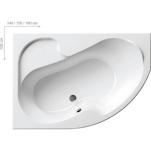 RAVAK ROSA I Vana 150 x 105 L snowwhite CK01000000 RAVAK ROSA I Vana 150 x 105 L snowwhite CK01000000