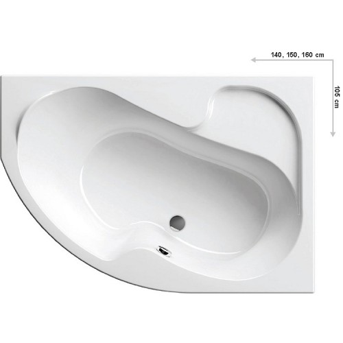 RAVAK ROSA I Vana140 x 105 R snowwhite CV01000000 RAVAK ROSA I Vana140 x 105 R snowwhite CV01000000