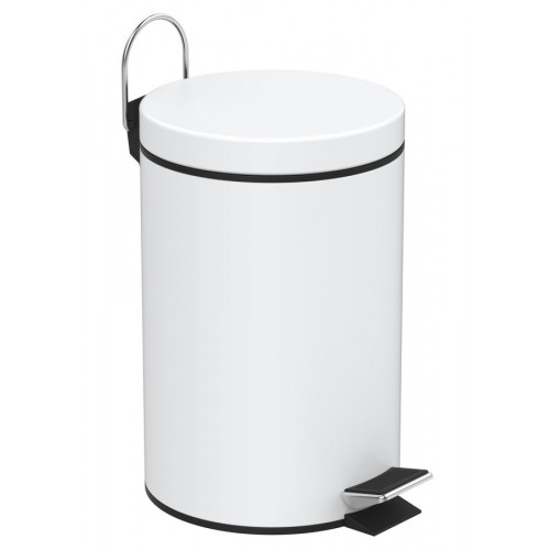 SAPHO SIMPLE LINE odpadkový koš kulatý 3l, bílá 28103
