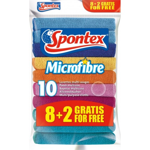Spontex Microfibre utěrka 30 x 30 cm 8 + 2 ks Spontex Microfibre utěrka 30 x 30 cm 8 + 2 ks