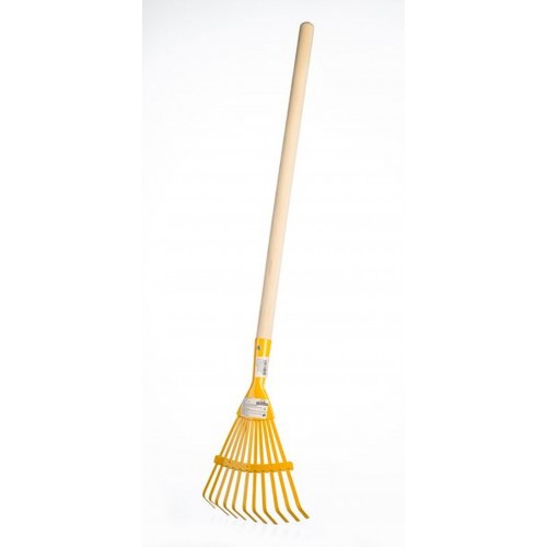 Hrábě planžetové s násadou kov/dřevo 80cm, žluté Hrábě planžetové s násadou kov/dřevo 80cm, žluté