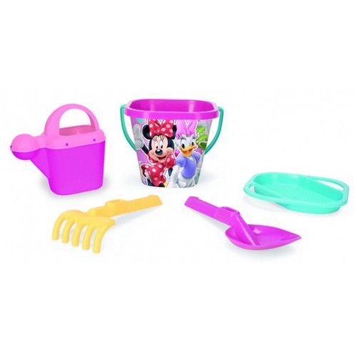 Sada na písek Minnie plast 5ks 25x18cm v síťce 12m+ Sada na písek Minnie plast 5ks 25x18cm v síťce 12m+