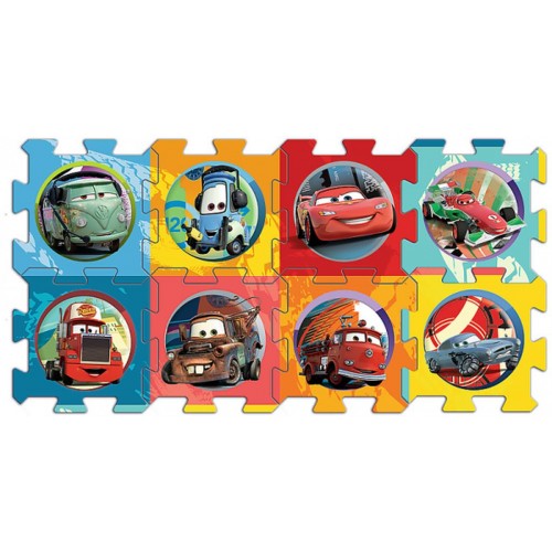 Pěnové puzzle Cars/Auta 32x32x1cm 8ks v sáčku