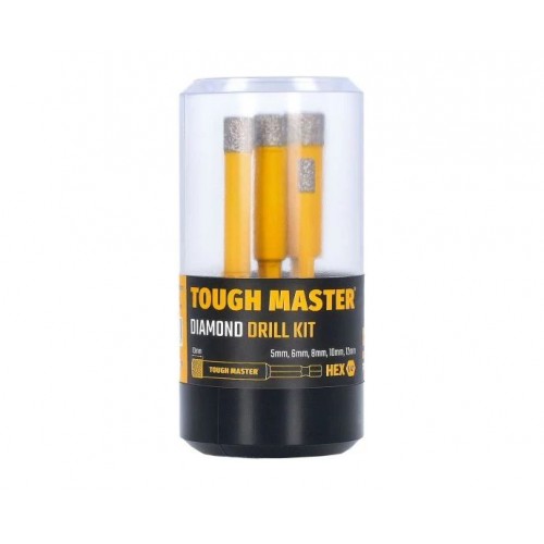 Tough Master TM-DDK5 Sada diamantových vrtáků o velikostech 5 mm, 6 mm, 8 mm, 10 mm a 12 mm, 5ks Tough Master TM-DDK5 Sada diamantových vrtáků o velikostech 5 mm, 6 mm, 8 mm, 10 mm a 12 mm, 5ks