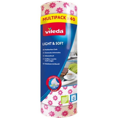VILEDA Light&Soft universální utěrka 40 ks 150540 VILEDA Light&Soft universální utěrka 40 ks 150540
