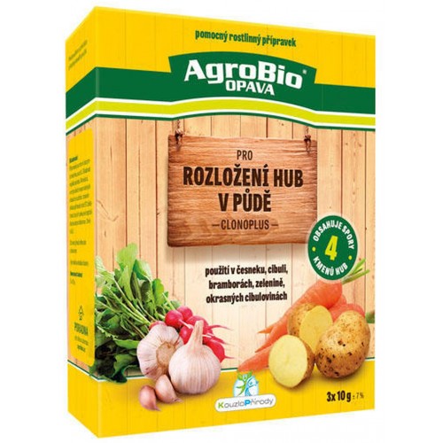 AgroBio CLONOPLUS pro rozložení hub v půdě 3x10 g AgroBio CLONOPLUS pro rozložení hub v půdě 3x10 g