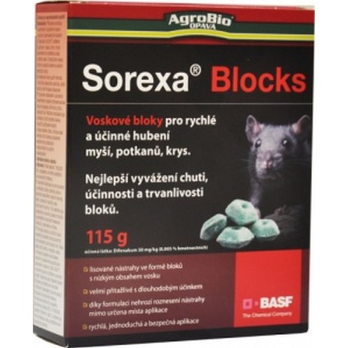 AgroBio SOREXA Blocks návnada, jed 115 g AgroBio SOREXA Blocks návnada, jed 115 g