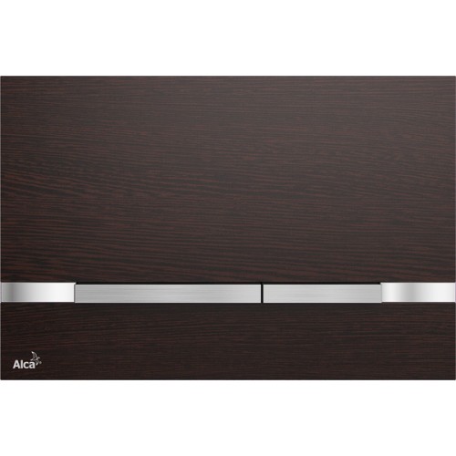 ALCAPLAST Flat Wood Ovládací tlačítko pro předstěnové systémy, kov-dekor dřeva STRIPE-WENGE